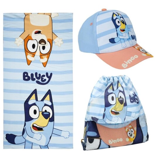 Bluey handduk gymväska och snapback set Bluey handduk gymväska och snapback set