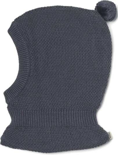 Wheat Knit Balaclava Pomi   GREYBLUE   3 5Y