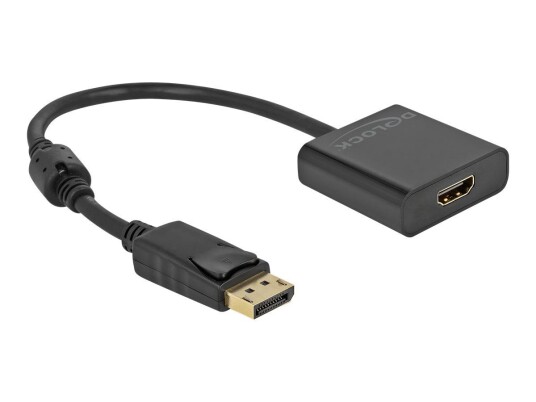 Delock DisplayPort til HDMI adapter 0,2 m 4K Støtte Grå/Svart