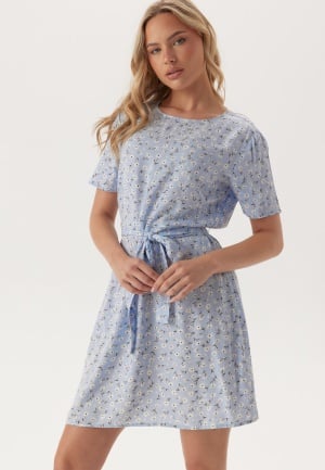 Pieces Pcnya SS Short Dress Cashmere Blue AOP:FLOWER XS