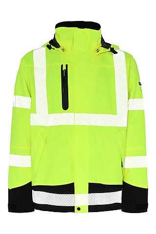 Lyngsøe Rainwear As skalljakke med refleks gulsvart m
