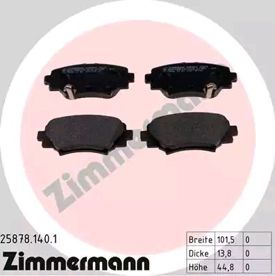 Bremseklosser ZIMMERMANN 25878.140.1 Bremseklosser ZIMMERMANN 25878.140.1