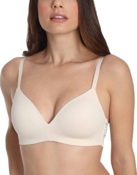 sassa BH Classic Lace Padded Soft Bra Perlhvit polyamid B 80 Dame