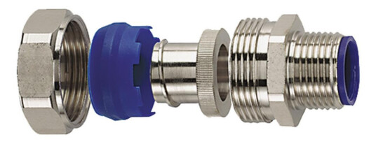 Hellermann Tyton 166 32206 Kompresjonskobling LTS FMC fast med polyamidtetning Nominell Ø 20 mm M20 Installasjonsmaterial