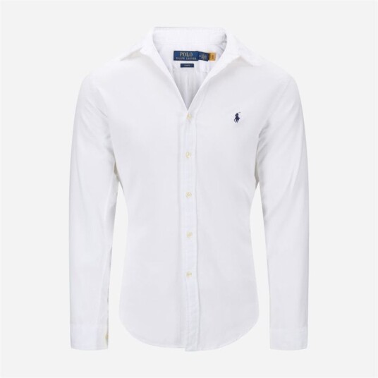 Custom Fit Corduroy Shirt White