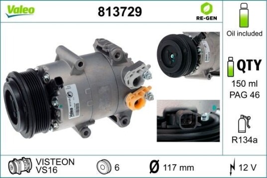 AC kompressor VALEO 813729