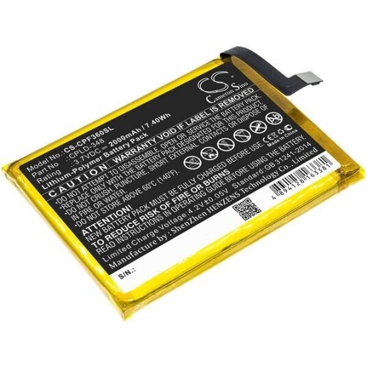 Coolpad 3602U batteri (2000 mAh 3.7 V, Sort) Coolpad 3602U batteri (2000 mAh 3.7 V, Sort)