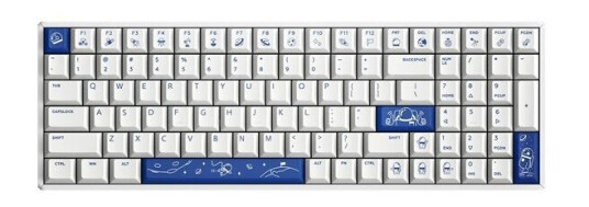 IQUNIX F97 Cosmic Traveller RGB Cherry Brown - Gamingtastatur - Nordisk - Hvit