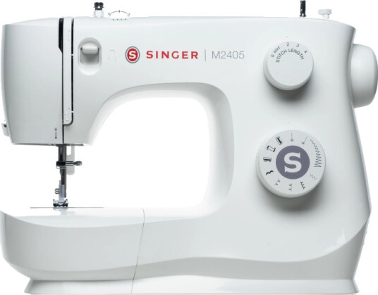 Singer M2405 Mekanisk Symaskin med 8 Sting og Fireskrittsknappehull Singer M2405 Mekanisk Symaskin med 8 Sting og Fireskrittsknappehull