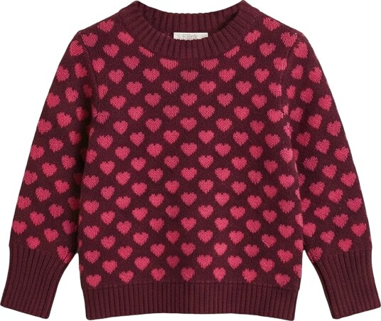 Fliink Genser   Strikk   Janie   Burgundy/Rødt bud   Fliink   1 1½ år (80 86)   Genser Bordeaux Rosa