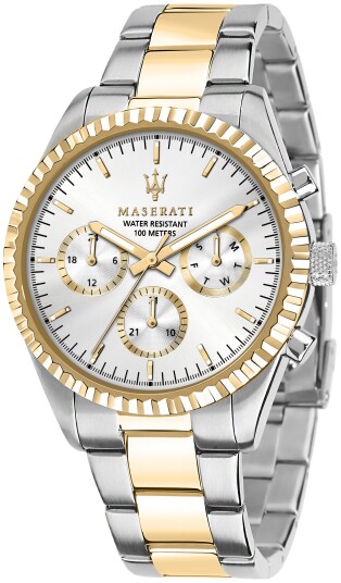 Maserati Herreklokke R8853100021 Competizione SĂžlvfarget/Gulltonet Maserati Herreklokke R8853100021 Competizione SĂžlvfarget/Gulltonet