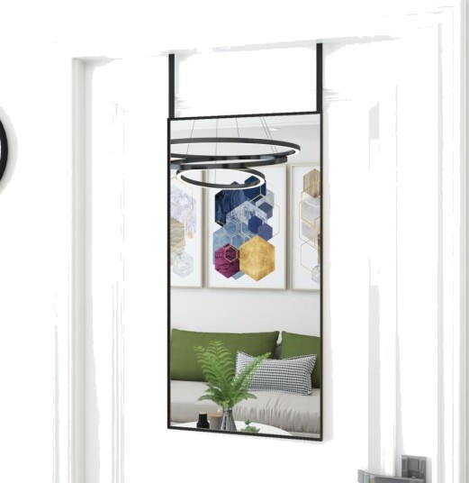 vidaXL Dørspeil svart 40x80 cm glass og aluminium vidaXL Dørspeil svart 40x80 cm glass og aluminium