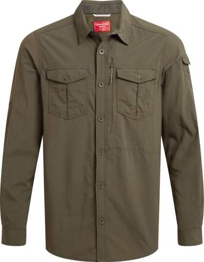 Craghoppers Men's Nosilife Adventure Long Sleeved Shirt III Woodland Green XXL, Woodland Green