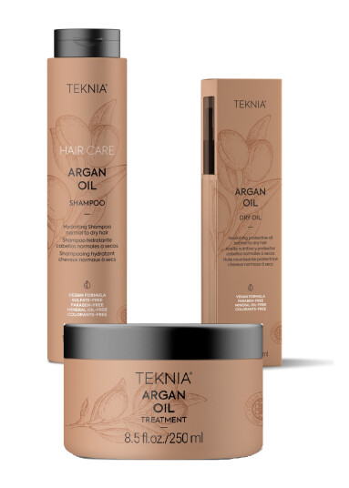 Lakmé Teknia Argan Shampoo 300 ml + Lakmé Teknia Argan Treatment 250 ml + Lakmé Teknia Argan Dry Oil 125 ml