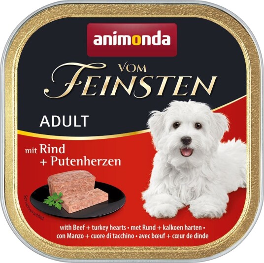 Animonda Vom Feinsten Våtfôr Adult Kornfri Og Kalkunhjerter Okse 6 X 150 G