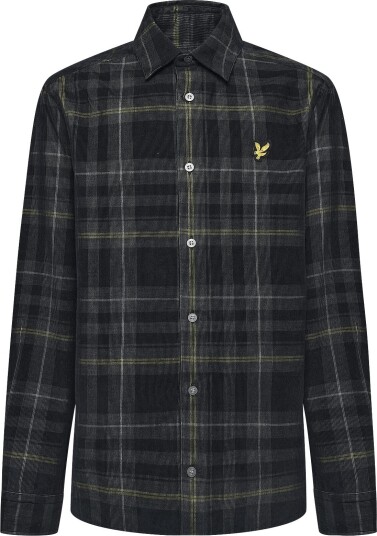 Lyle & Scott Tartan Corduroy Shirt JET BLACK XS Lyle & Scott Tartan Corduroy Shirt JET BLACK XS