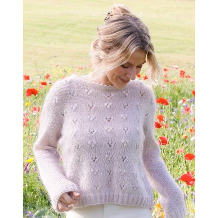 Heart Catcher by DROPS Design Genser Strikkeoppskrift str S XXXL