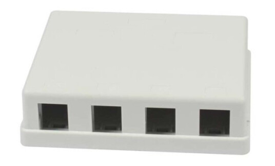 Keystone-Modulbærer-Patchpanel For 4X Tp-Moduloverflate Hvit Abs Synergy 21