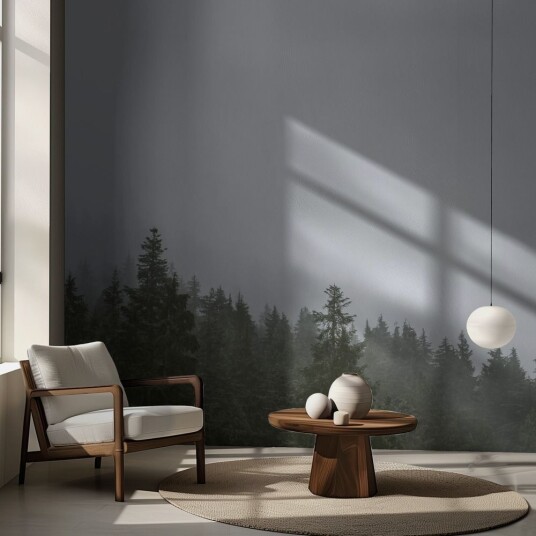 Tapet Tåke Skog Eleganse Tapet Tåke Skog Eleganse