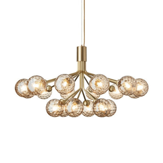 Nuura - Apiales 18 Chandelier Brushed Brass/Optic Gold Nuura - Apiales 18 Chandelier Brushed Brass/Optic Gold