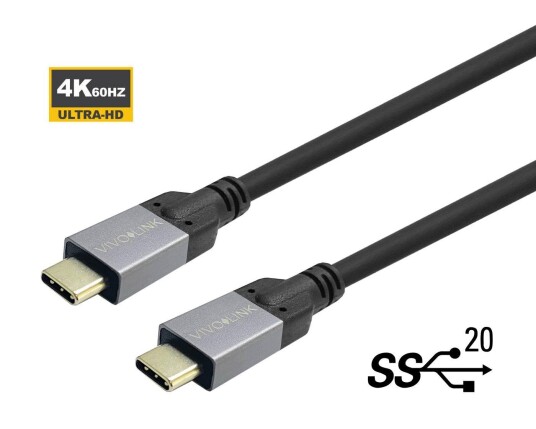 VIVOLINK USB-C to USB-C Cable 2m