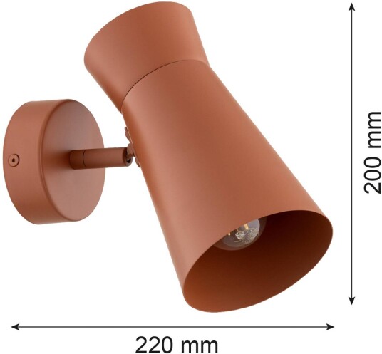 Vegglampe Lotta Argon dimbar Terrakotta Stue / spisestue Metall Vegglampe Lotta Argon dimbar Terrakotta Stue / spisestue Metall