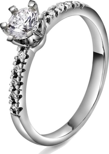 Vida By Pan Jewelry Vida ring i gull med dia 0,60 ct TWS størrelse Vida ring i hv. gull med dia 0,60 ct TWS 50