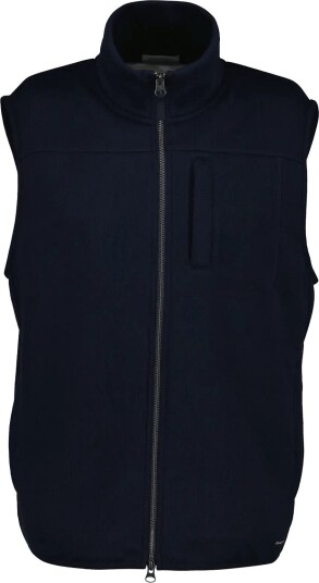 Gant Zipped Fleece Vest Navy S