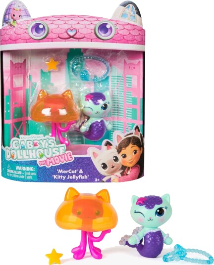 Gabby's Dollhouse 2-Pack Figursett - MerCat og Kitty Jellyfish - Flerfarget Gabby's Dollhouse 2-Pack Figursett - MerCat og Kitty Jellyfish - Flerfarget
