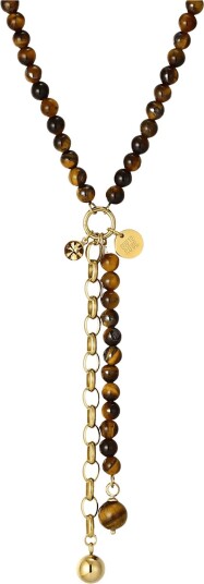 Bud To Rose Beverly Icon Necklace Brown/Gold   Gold   ONE SIZE