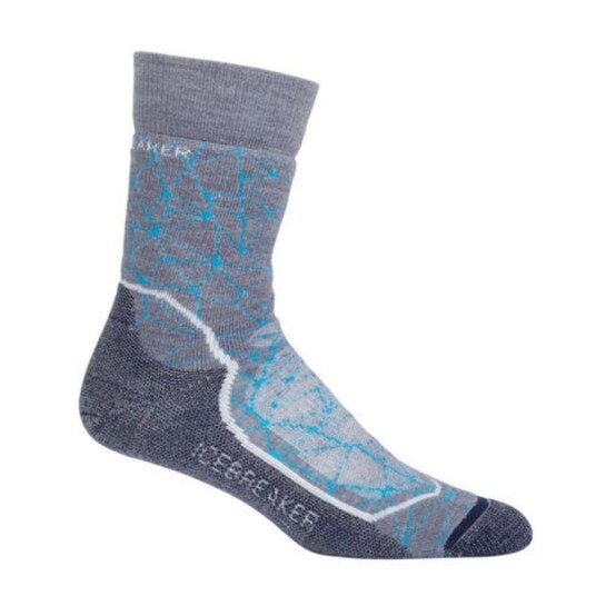 Icebreaker Wmns Hike+ Med Crew, Twister/Snow/Fathom, M