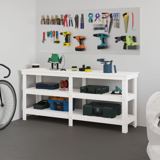  Arbeidsbenk Hvit Furu 181cm