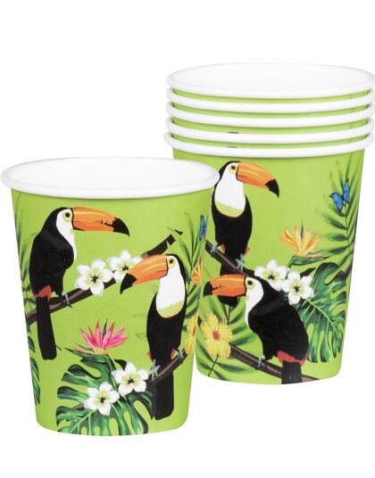 6 stk Pappkrus 250 ml Toucan
