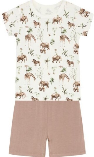 Hust&Claire bambus Hust & Claire Pyjamas med t-skjorte og shorts Ivory Hust&Claire bambus Hust & Claire Pyjamas med t-skjorte og shorts Ivory