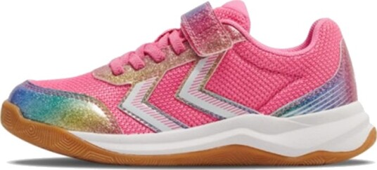 Hummel Multiplay Flex 2.0 innesko med borrelås til barn pink a boo (38) 38