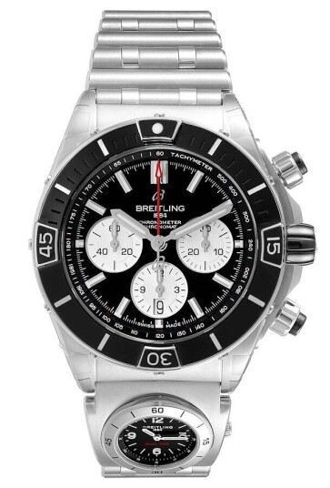 Breitling Herreklokke AB0136251B1A2 Super Chronomat B01 44 Sort/Stål
