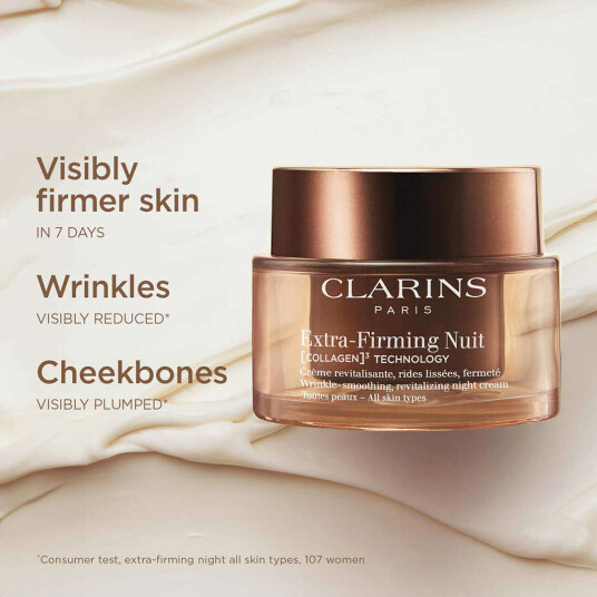 Clarins Extra Faste Nattkrem All Hudtyper med [Kollagen]³ 50 ml