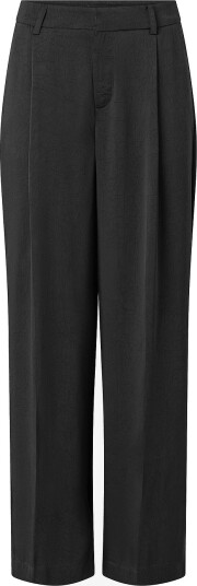 Gina Tricot Bukser Pleated Satin Svart
