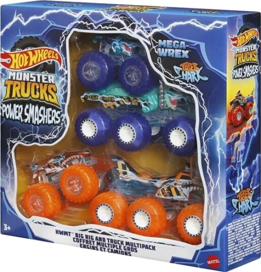 Hot Wheels Monster Trucks Power Smashers Truck & Big Rig Multipack