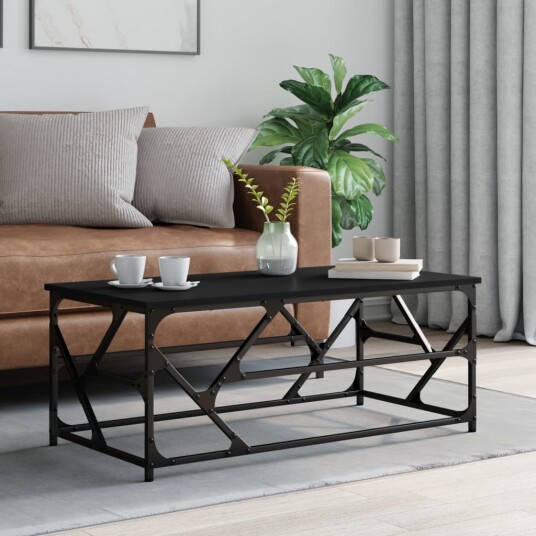 Salongbord svart 100x50x40 cm konstruert tre 8720845420765 Salongbord svart 100x50x40 cm konstruert tre 8720845420765