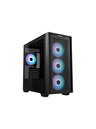 ASUS A21 Plus Kabinett Tower Svart med Herdet Glass og 4 ARGB Vifter ASUS A21 Plus Kabinett Tower Svart med Herdet Glass og 4 ARGB Vifter