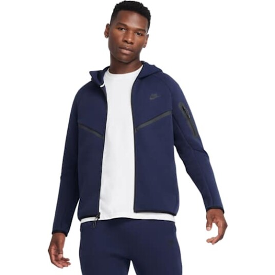 Nike Tech Fleece Full Zip Windrunner Hoodie Herre Obsidian/Black XL