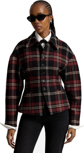 Ralph Lauren Woven blazer/sport coat US 8 rød dame