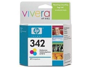 Hp 342 Trefargers Original Blekkpatron Standard Utskriftsproduksjon Cyan Fiolblå Gult Fargestoffbasert Blekk 1 Stykker 220 Sider