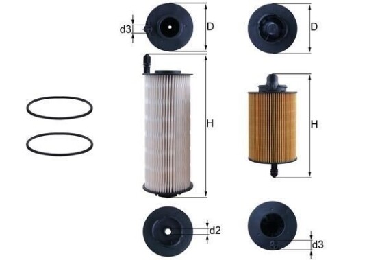 Drivstoffilter MAHLE ORIGINAL KX 646KIT Drivstoffilter MAHLE ORIGINAL KX 646KIT