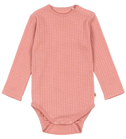 Konges Sløjd Body I/e Hullmønster Minnie Rosett 62 Langermet Body Rosa Konges Sløjd Body I/e Hullmønster Minnie Rosett 62 Langermet Body Rosa