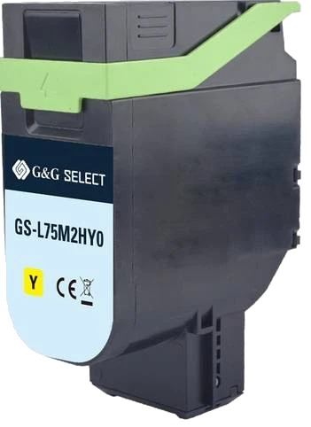 TB Toner Gul Høykapasitet (8.800) erstatter Lexmark 75M2HY0 TB Premium toner