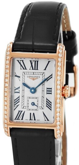 Longines Dameklokke L5.255.9.71.0 Dolcevita Sølvfarget/Lær