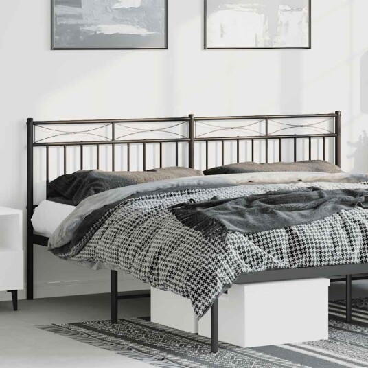  Sengegavl i metall svart 180 cm 8721012210363