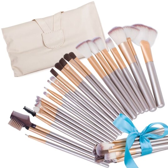 Generic 12-Pack Sminkborstar Set med Fodral